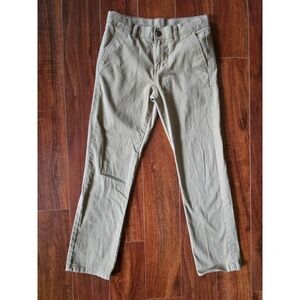 IZOD Boys Khaki Chino Pants Approved Schoolwear Size 14 Regular Tan Flat Front